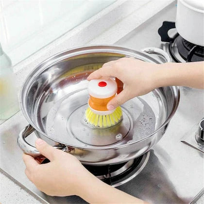 Mini Kitchen Liquid Dish Cleaning Brush | Scrubber Tool, Oil