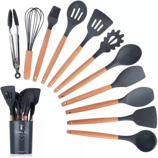 12 Pcs Silicone Cooking Utensils Kitchen Set