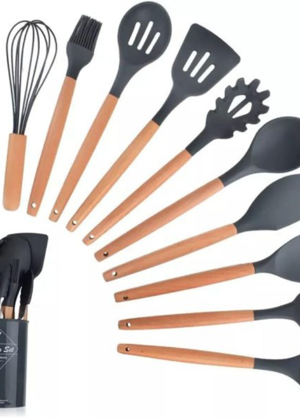 12 Pcs Silicone Cooking Utensils Kitchen Set
